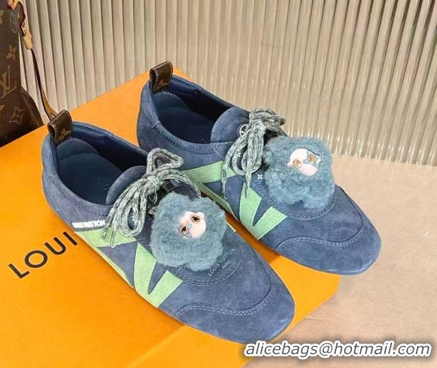 Good Product Louis Vuitton LV Sneakerina Sneakers with Charm Blue 2025 1AIVF7 1219104