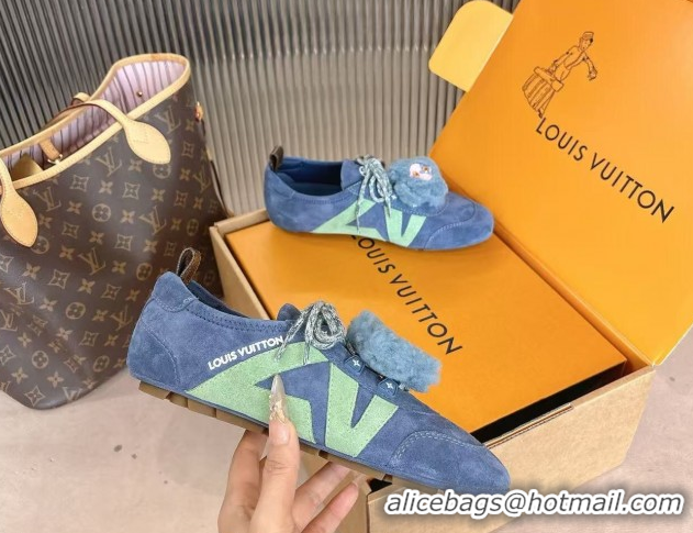 Good Product Louis Vuitton LV Sneakerina Sneakers with Charm Blue 2025 1AIVF7 1219104