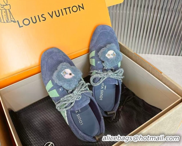Good Product Louis Vuitton LV Sneakerina Sneakers with Charm Blue 2025 1AIVF7 1219104