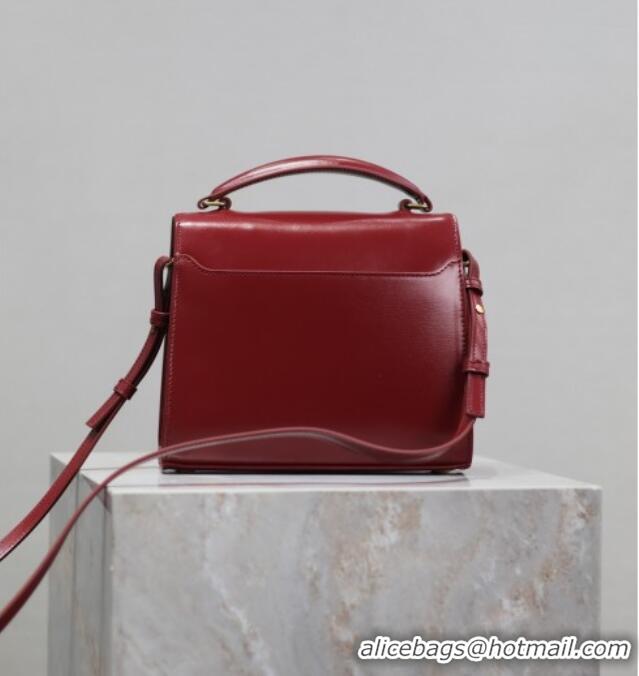 Buy Discount Saint Laurent Cassandre Mini Bag in Box Leather 602716 Red 2025