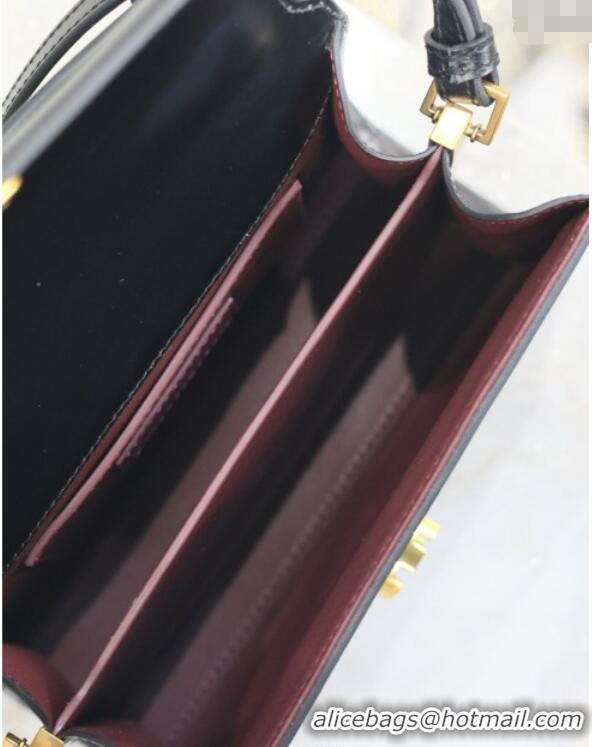 Promotional Saint Laurent Cassandre Mini Bag in Box Leather 602716 Black 2025