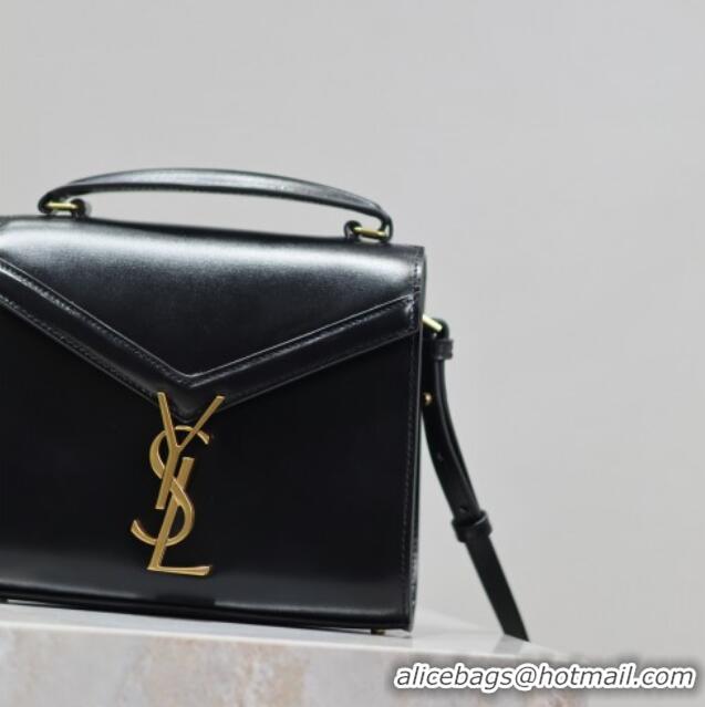 Promotional Saint Laurent Cassandre Mini Bag in Box Leather 602716 Black 2025