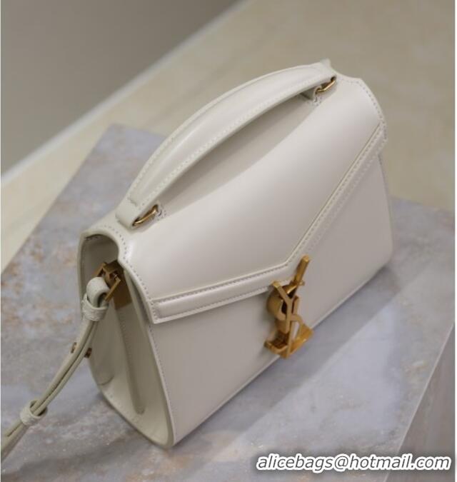 Top Quality Saint Laurent Cassandre Mini Bag in Box Leather 602716 White 2025