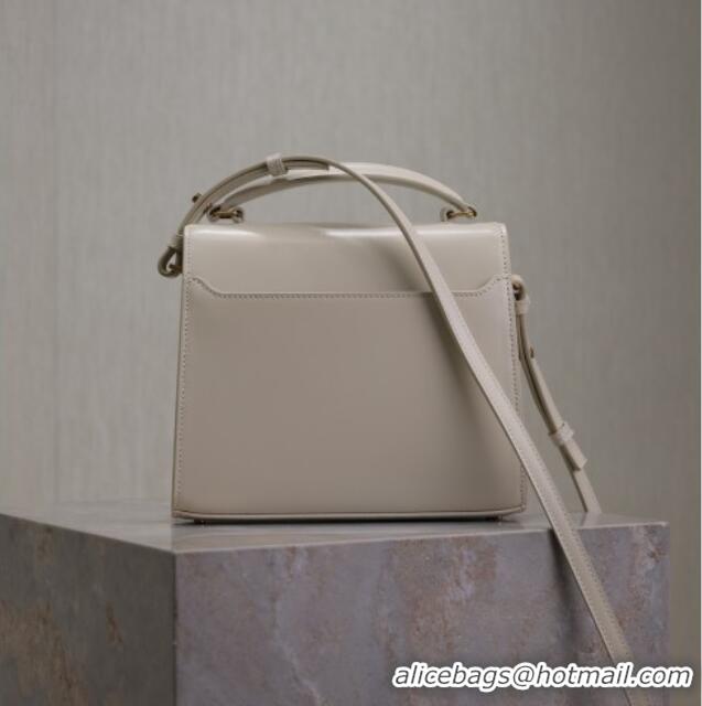 Top Quality Saint Laurent Cassandre Mini Bag in Box Leather 602716 White 2025
