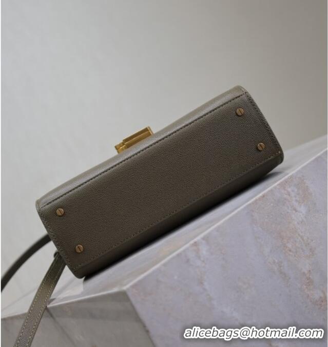 Trendy Design Saint Laurent Cassandre Mini Bag in Grained Leather 602716 Olive Green 2025