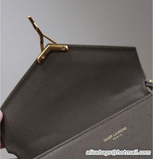 Trendy Design Saint Laurent Cassandre Mini Bag in Grained Leather 602716 Olive Green 2025