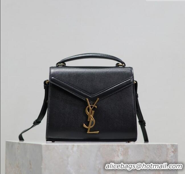 Good Product Saint Laurent Cassandre Mini Bag in Grained Leather 602716 Black 2025