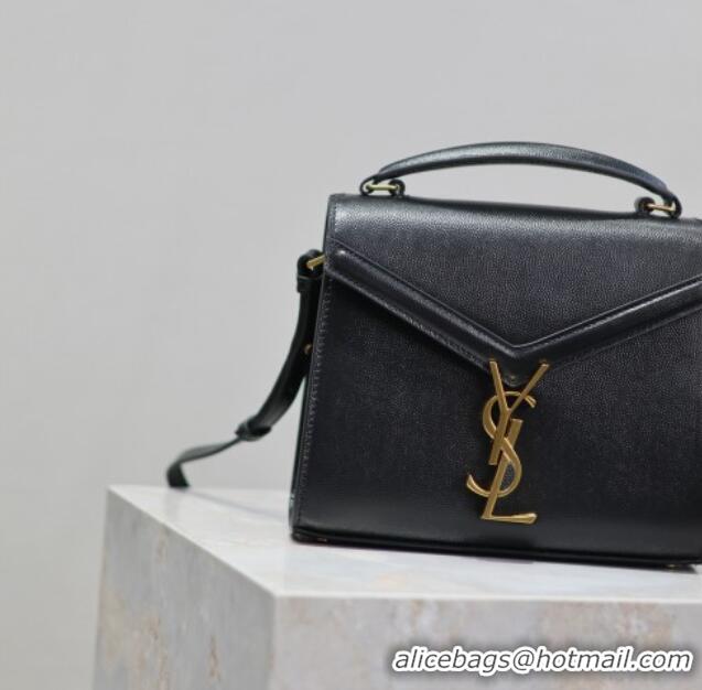 Good Product Saint Laurent Cassandre Mini Bag in Grained Leather 602716 Black 2025