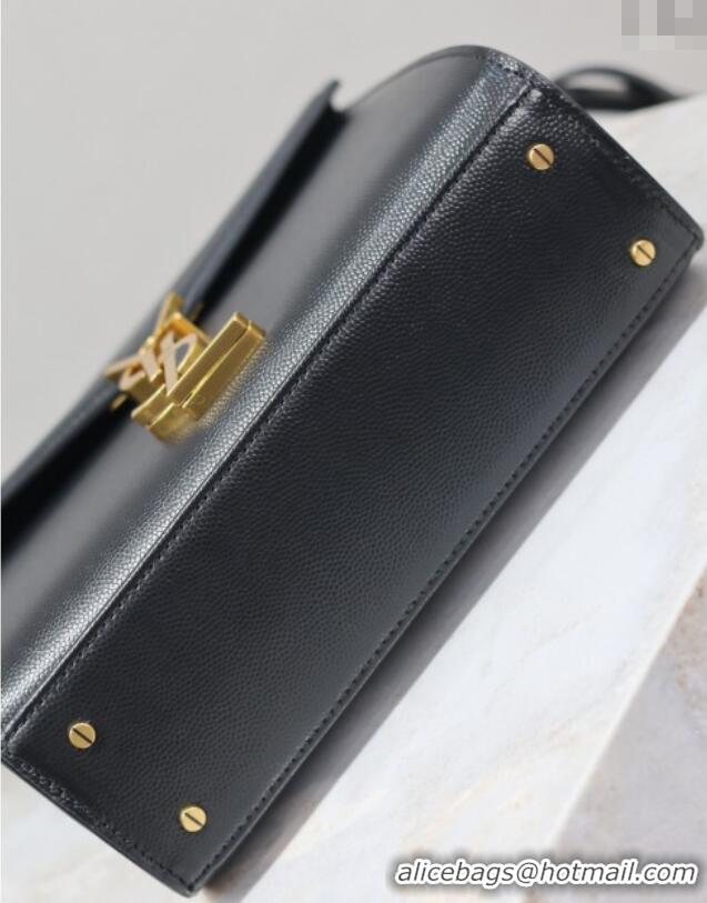 Good Product Saint Laurent Cassandre Mini Bag in Grained Leather 602716 Black 2025