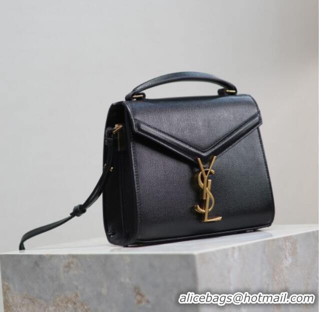 Good Product Saint Laurent Cassandre Mini Bag in Grained Leather 602716 Black 2025