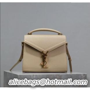 Top Design Saint Laurent Cassandre Mini Bag in Grained Leather 602716 Apricot 2025