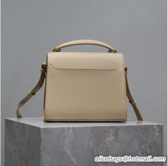 Top Design Saint Laurent Cassandre Mini Bag in Grained Leather 602716 Apricot 2025