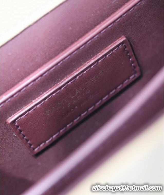 Top Design Saint Laurent Cassandre Mini Bag in Grained Leather 602716 Apricot 2025