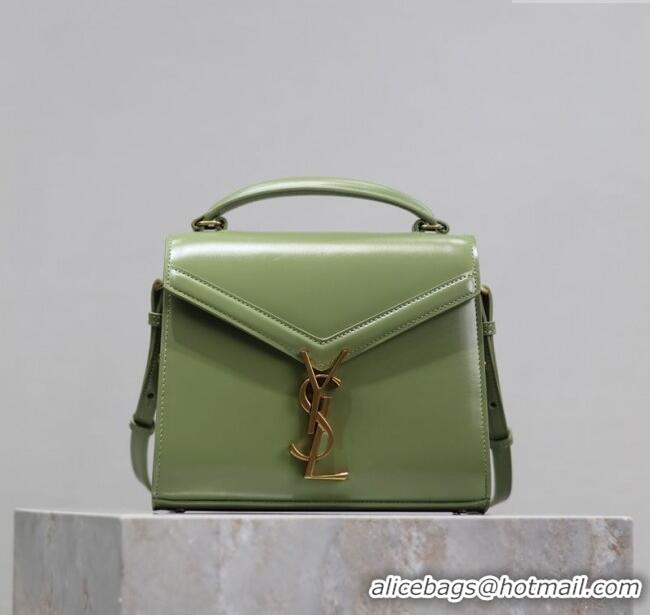 Promotional Saint Laurent Cassandre Mini Bag in Box Leather 602716 Avocado Green 2025