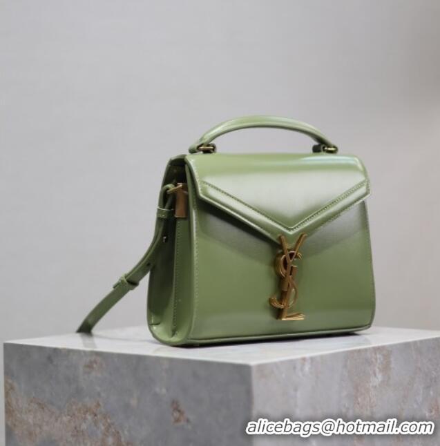 Promotional Saint Laurent Cassandre Mini Bag in Box Leather 602716 Avocado Green 2025