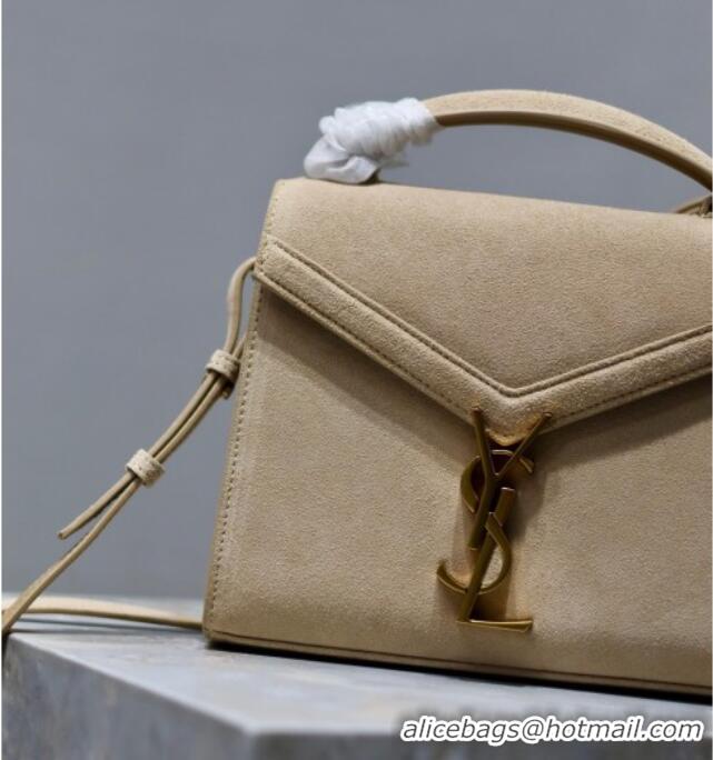 Trendy Design Saint Laurent Cassandre Mini Bag in Suede 602716 Beige 2025