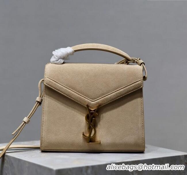 Trendy Design Saint Laurent Cassandre Mini Bag in Suede 602716 Beige 2025
