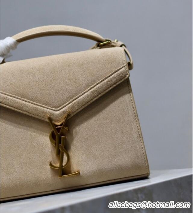 Trendy Design Saint Laurent Cassandre Mini Bag in Suede 602716 Beige 2025