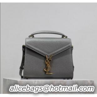 Top Quality Saint Laurent Cassandre Mini Bag in Grained Leather 602716 Grey 2025