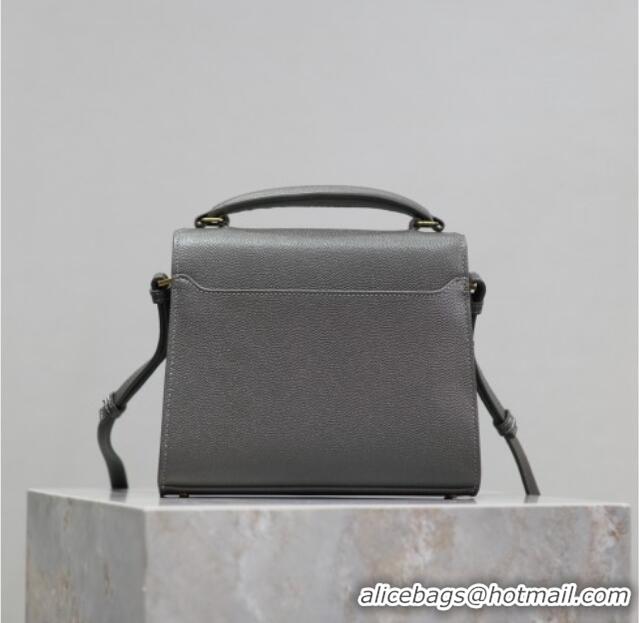 Top Quality Saint Laurent Cassandre Mini Bag in Grained Leather 602716 Grey 2025