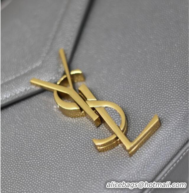 Top Quality Saint Laurent Cassandre Mini Bag in Grained Leather 602716 Grey 2025