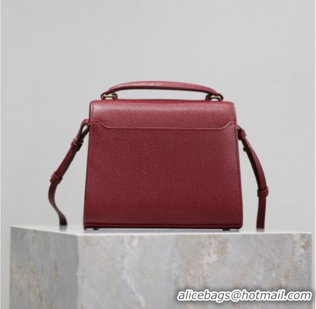Luxury Discount Saint Laurent Cassandre Mini Bag in Grained Leather 602716 Red 2025