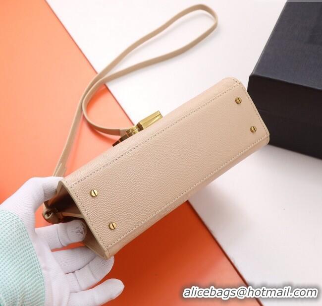 Famous Brand Saint Laurent Cassandre Mini Bag in Grained Leather 602716 Nude Pink 2025