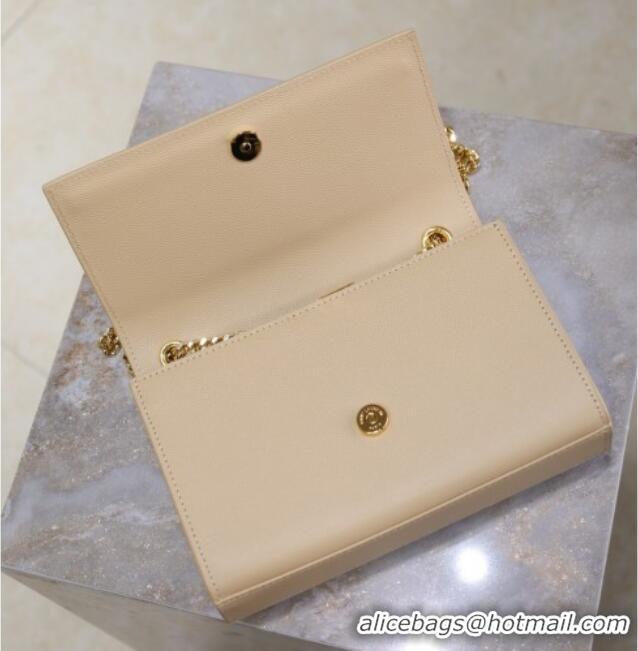 Best Price Saint Laurent Kate Small Chain Bag in Grained Leather 469390 Apricot 2025