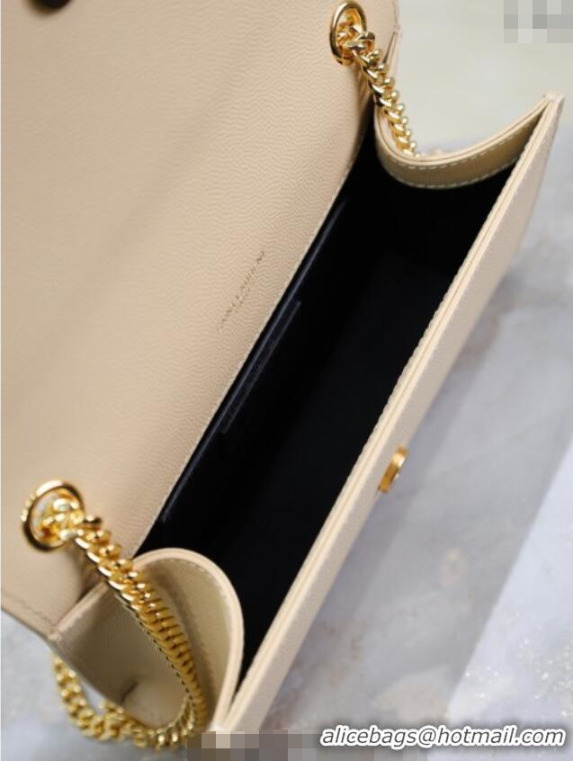 Best Price Saint Laurent Kate Small Chain Bag in Grained Leather 469390 Apricot 2025