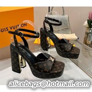 Shop Cheap Louis Vuitton Swing Platform Sandals 11cm in Monogram Canvas 1AICSA 1219114