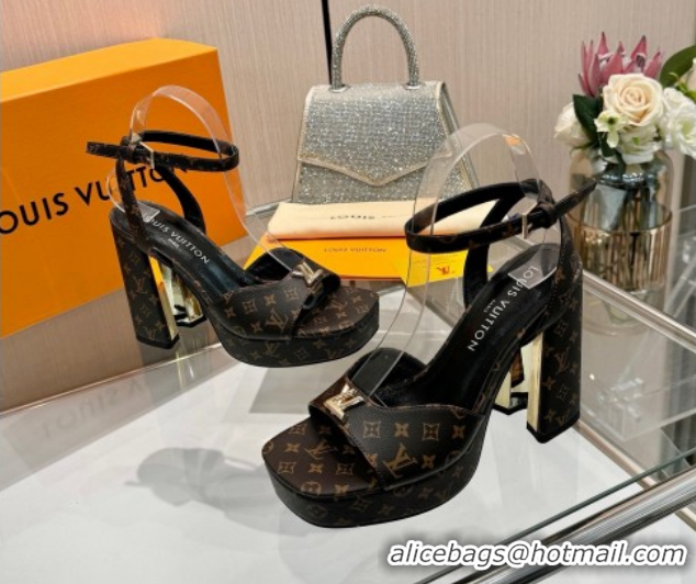 Shop Cheap Louis Vuitton Swing Platform Sandals 11cm in Monogram Canvas 1AICSA 1219114