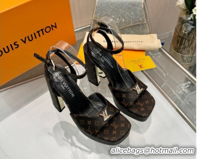 Shop Cheap Louis Vuitton Swing Platform Sandals 11cm in Monogram Canvas 1AICSA 1219114