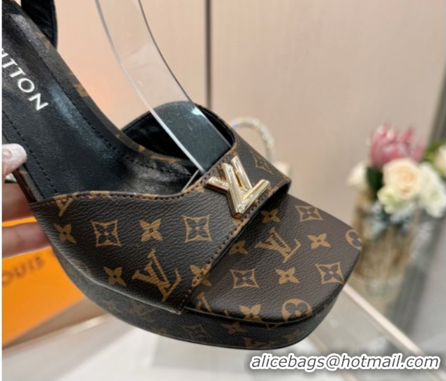 Shop Cheap Louis Vuitton Swing Platform Sandals 11cm in Monogram Canvas 1AICSA 1219114