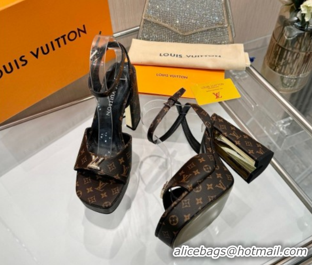 Shop Cheap Louis Vuitton Swing Platform Sandals 11cm in Monogram Canvas 1AICSA 1219114
