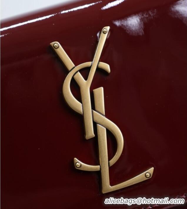 Unique Grade Saint Laurent Kate Small Chain Bag in Patent Leather 469390 Dark Burgundy 2025