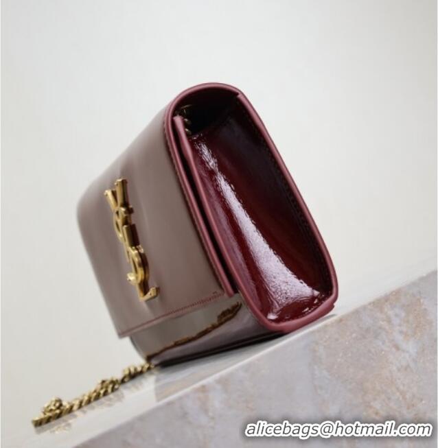 Unique Grade Saint Laurent Kate Small Chain Bag in Patent Leather 469390 Dark Burgundy 2025