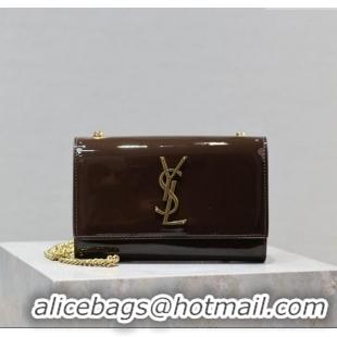 Grade Design Saint Laurent Kate Small Chain Bag in Patent Leather 469390 Brown 2025