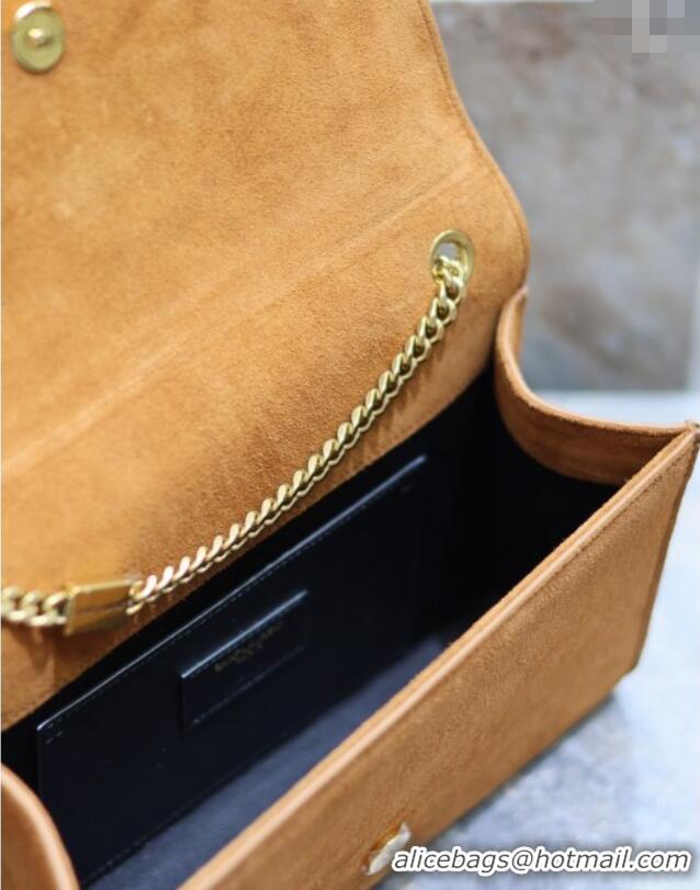 Trendy Design Saint Laurent Kate Medium Chain Bag in Suede 364021 Clay Yellow 2025