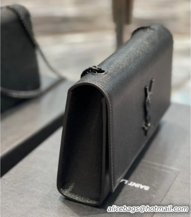 Promotional Saint Laurent Kate Medium Chain Bag in Grained Leather 364021 All Black 2025