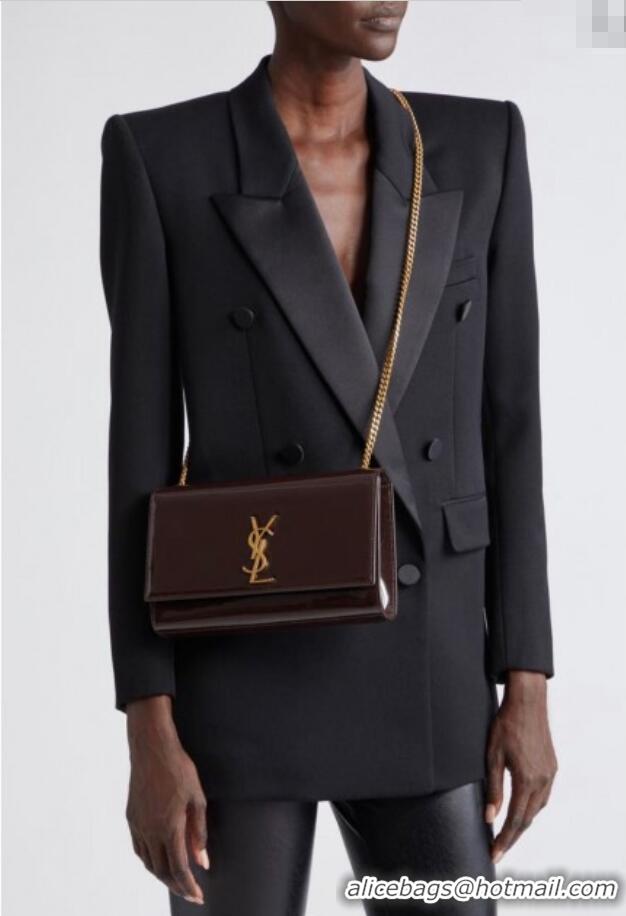 Promotional Saint Laurent Kate Medium Chain Bag in Grained Leather 364021 All Black 2025