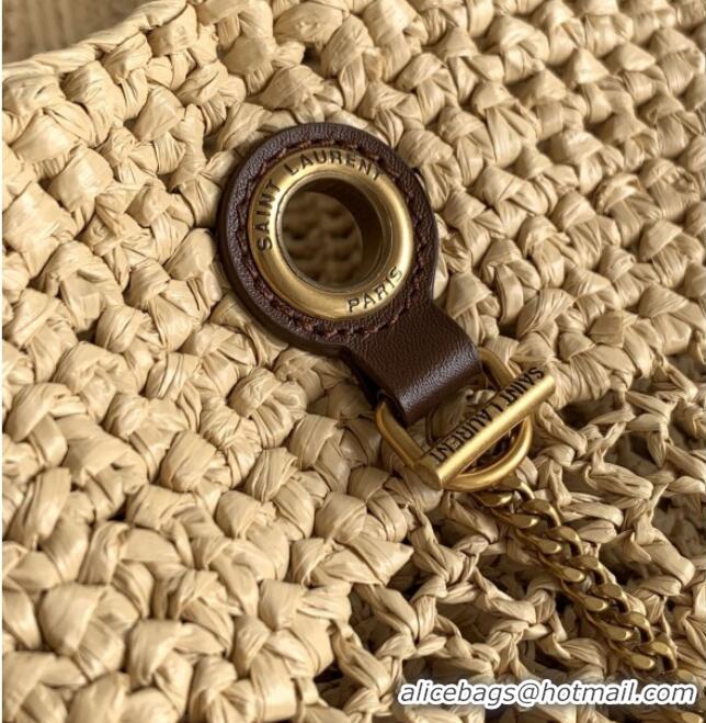 Unique Grade Saint Laurent Icare Tote Bag in Raffia Straw 772191 Beige 2025