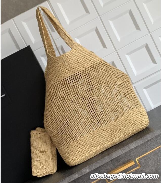 Unique Grade Saint Laurent Icare Tote Bag in Raffia Straw 772191 Beige 2025