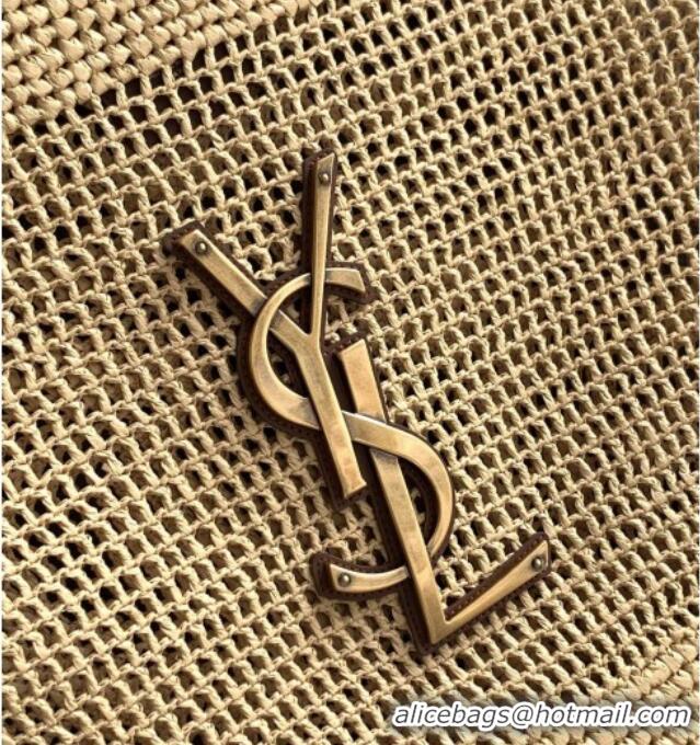 Unique Grade Saint Laurent Icare Tote Bag in Raffia Straw 772191 Beige 2025