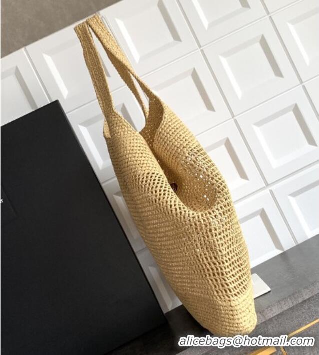 Unique Grade Saint Laurent Icare Tote Bag in Raffia Straw 772191 Beige 2025