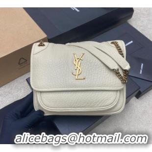 Shop Discount Saint Laurent Niki Baby bag in Grained Lambskin 633179 White 2025