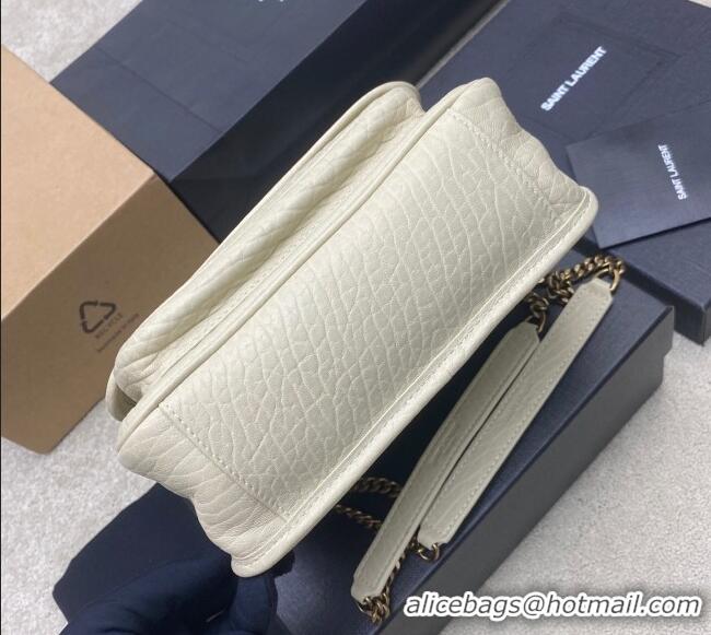 Shop Discount Saint Laurent Niki Baby bag in Grained Lambskin 633179 White 2025
