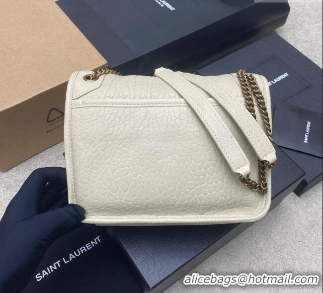 Shop Discount Saint Laurent Niki Baby bag in Grained Lambskin 633179 White 2025