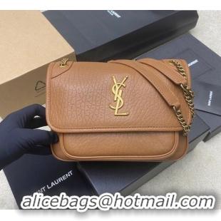 Trendy Design Saint Laurent Niki Baby bag in Grained Lambskin 633179 Caramel Brown 2025