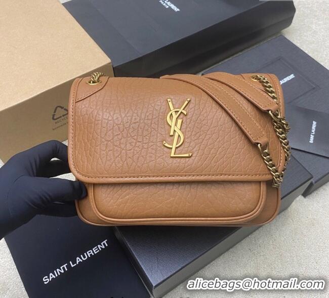 Trendy Design Saint Laurent Niki Baby bag in Grained Lambskin 633179 Caramel Brown 2025