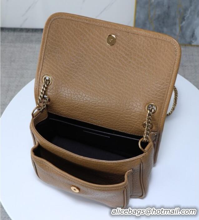 Top Grade Saint Laurent Niki Baby bag in Grained Lambskin 633179 Dark Cork 2025